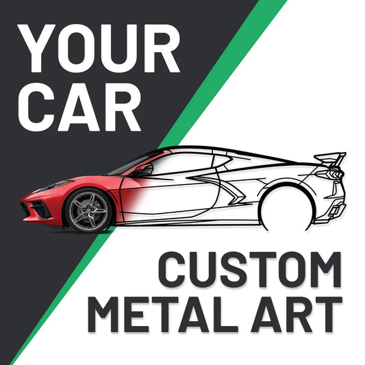 Your Custom Car Silhouette Metal Wall Art Service