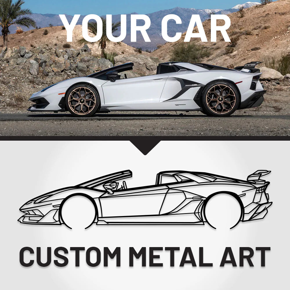 Your Custom Car Silhouette Metal Wall Art Service